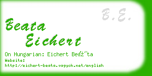 beata eichert business card